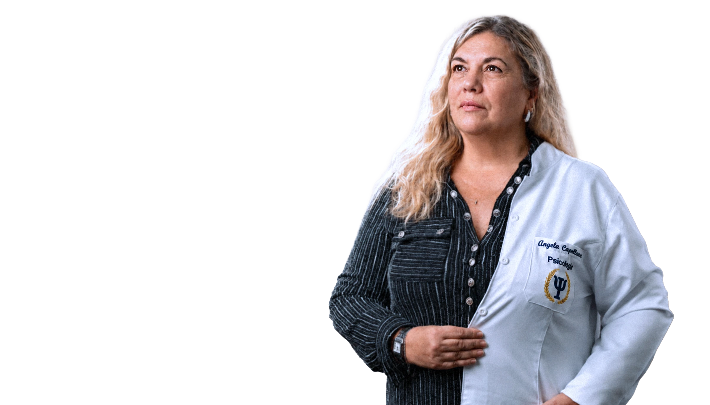 Angela Capobianco Prestes, psicóloga, em um ambiente calmo e acolhedor